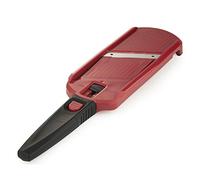 Börner Multi Slicer Coupe-légumes • Trancheur de Légumes pour Tranches en 2 Épaisseurs • Mandoline pour Fruits & Légumes • Mini Mandoline de Cuisine • Rouge avec Poignée Noir