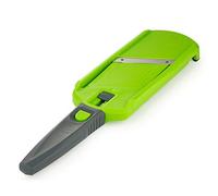 Börner Multi Slicer Coupe-légumes • Trancheur de Légumes pour Tranches en 2 Épaisseurs • Mandoline pour Fruits & Légumes • Mini Mandoline de Cuisine • Vert avec Poignée Gris