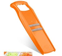 Börner Roko PowerLine Râpe Julienne - Fines lamelles de légumes - Orange | Pour crudités - Coupe 1,5 mm - Lames inox double face - Poignée ergonomique - Sans BPA - Fabriqué en Allemagne