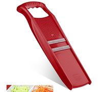 Börner Roko PowerLine Râpe Julienne - Fines lamelles de légumes - Rouge | Pour crudités - Coupe 1,5 mm - Lames inox double face - Poignée ergonomique - Sans BPA - Fabriqué en Allemagne