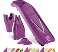 Börner V5 PowerLine Coupe-légumes Starter Set (6 pcs.) • Coupe-légumes (rabot en V) pour fruits & légumes + Porte-fruits + clayettes avec boîte • 4 épaisseurs de coupe • Set de rabots de cuisine