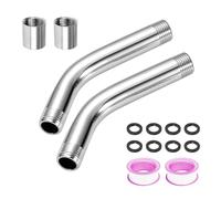 Bofanze 2 Rallonge Pommeau de Douche Réglable Tube Prolongateur de Douche | Extension de pommeau de Douche G1/2" 15 cm Bras de Douche 15cm en Acier Inoxydable Extension de Bras de Douche