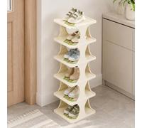 BOFITENG Petite étagère à chaussures à 6 niveaux avec motif dinosaure | Étagère à chaussures verticale étroite pour entrée, couloir, salon, petits espaces