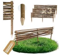 BOGATECO 3 x Clôture de Noisetier Bois Bordure de Parterre | 20 x 120 cm | Idéal comme Une Clôture de Jardin | Peut être Utilisé comme Couverture des Parterres de Fleurs
