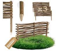 BOGATECO 3 x Clôture de Noisetier Bois Bordure de Parterre | 20 x 60 cm | Idéal comme Une Clôture de Jardin | Peut être Utilisé comme Couverture des Parterres de Fleurs