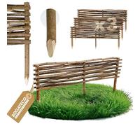 BOGATECO 3 x Clôture de Noisetier Bois Bordure de Parterre | 20 x 90 cm | Idéal comme Une Clôture de Jardin | Peut être Utilisé comme Couverture des Parterres de Fleurs