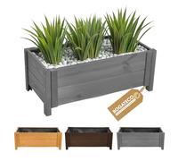 BOGATECO Bac à Fleurs Jardinière en Bois pour Extérieure | 80 x 38 cm | Pot de Fleurs Parfait pour Jardin, Terrasse & Balcon | Imprégné | Arrive Assemblé | avec Agro-Textile | Anthracite