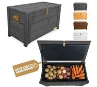 BOGATECO Caisse de Conservation Isolée pour Fruits et Légumes avec Compartiments Réglables - Boîte de Stockage Thermique Brun clair