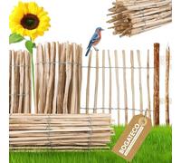 BOGATECO Clôture à Lattis Noisetier Bois | 70 cm de Hauteur et 500 cm de Long | Distance entre Lattes 7-8 CM | Idéal Comme une Clôture de Jardin | Peut être Utilisé Comme de Support pour les Vignes