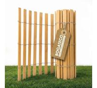 Bogateco clôture en latte bois 100 cm x 300 cm 4-5 cm d'espace entre les lattes idéale pour clôture de jardin