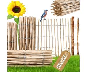 BOGATECO Clôture ganivelle à Lattis Noisetier Bois | 100 cm de Hauteur et 500 cm de Long | Distance entre Lattes 7-8 CM | Clôture de Jardin | Peut être Utilisé Comme de Support pour les Vignes