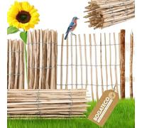 BOGATECO Clôture ganivelle à Lattis Noisetier Bois | 90 cm de Hauteur et 500 cm de Long | Distance entre Lattes 4-5 CM | Clôture de Jardin | Peut être Utilisé Comme de Support pour les Vignes