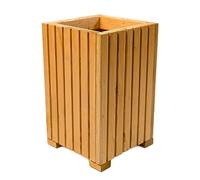 BOGATECO Jardinière en bois - Jardinière - 40 x 25 x 25 cm - Pot à herbes pour la maison, le jardin, le balcon, la terrasse - Pot avec insert en plastique - Imperméabilisé - Marron clair