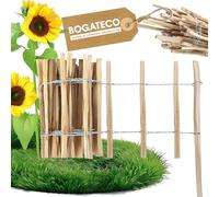 BOGATECO Piquet Clôture en Noisetier Bois | 500 cm de Long et 60 cm de Hauteur | Distance Entre Lattes 7-8 CM | Idéal comme Une Clôture de Jardin | Peut être Utilisé comme de Support pour Les Vignes