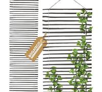 BOGATECO Treillis en noisetier pour plantes grimpantes | 100 x 200 cm noir | Tuteur en bois parfait pour le jardin, le balcon et la terrasse | Treillis brise-vue | 2 tailles au choix