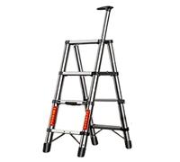 BOGAZY Échelle Échelles Télescopiques Portatives Échelle Pliante À Cadre A Accueil Petites Marches Multi-usages pour L'extérieur Et L'intérieur Outils Pliage(B,4+3 Step)
