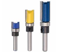 Bohaner 3 pièces 1/4 '' Rainureuse Fraises pour Défonceuses Outil de Travail du Bois Tige Affleurante Garniture Toupie Bits Haut Ours Routeur Bit Ensemble de Fraisage du Bois Outil de Coupe