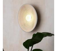 Bohême Chambre Applique Murale Mid Century Moderne Globe Applique Murale Vintage Couloir Circulaire Nervuré Résine Blanc Éclairage De Chevet Rustique Ferme Applique Murale pour Porche Salon