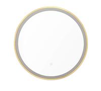 Boho by Siko Miroir mural rond avec capteur 60x60cm, doré (SATZLED60ZL)
