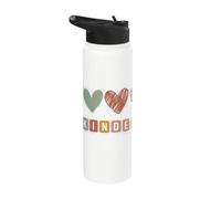 Boho Hearts Back to School Kindergarten Stainless Steel Insulated Water Bottle