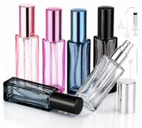 Bohoray 6 Pcs 8ml Vaporisateur Parfum, Flacon Parfum Vide, Vaporisateur Parfum Rechargeable Avec Pompe De PulvéRisation, Poussoir, Entonnoir Et Seringue Atomiseur Flacon En Verre Pour Voyages Date