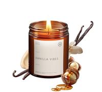 BOHORIA® Bougie parfumée Vanilla Vibes - Bougie à la vanille, à la fève tonka et à la macadamia - Bougie parfumée chaude et gourmande pour des moments de bien-être confortables (Vanilla Vibes)