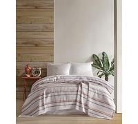 BOHORIA® Couvre-lit Waffle Line extra large - 235 x 240 cm - 100 % coton - Certifié Oeko-Tex ® - Jeté pour canapé, fauteuil et lit - Couverture de canapé - Couverture de canapé - Ligne gaufrée -