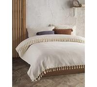 BOHORIA® Couvre-lit XXL Tulum | 100 % coton | Oeko-Tex® | Couvre-lit réversible | Couverture de canapé avec motif | Extra large 200 x 230 cm (200 x 230 cm, coton naturel)