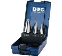 BOHRCRAFT Jeu de forets à peler la tôle HSS taille 1-3 forets ø 3.0-30,5 mm 4 pièces