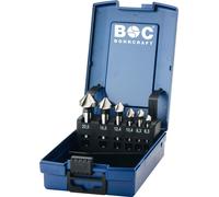 BOHRCRAFT Jeu de fraises coniques à lamer DIN335C HSS Co5 Z=3 6 pces. en cassette plastique