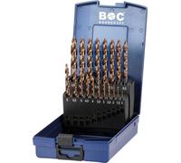 Bohrcraft Set de mèches ø 1-10mm Turbo Step - Twist Drill Set de mèches DIN338, HSS-E Co5 - 19 pieces