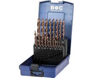 Bohrcraft Set de mèches ø 1-10mm Turbo Step - Twist Drill Set de mèches DIN338, HSS-E Co5 - 19 pieces