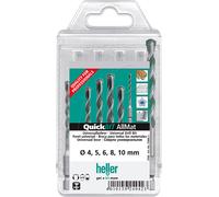 BOHRER A4-10MM - Jeu de forets universels AllMat, QuickBit, Ø 4mm - 10mm