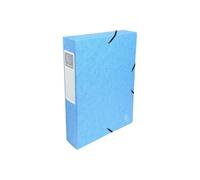 Boï¿½te de classement EXABOX en carte lustrï¿½e Nature Future - Dos de 40mm - 24x32cm pour A4 Turquoise