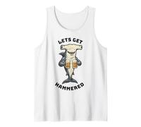 Boire de la bière Lets Get Hammered Funny Hammerhead Shark Débardeur