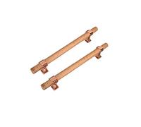 Bois 2 Pièces Poignée Meuble Bois Poignées de Meuble Cuisine Boutons De Meuble en Forme d'arc en Bois Moderne tiroir Knobs Ajustables poignet porte placard bois (hole centre 96mm,Rose Gold)
