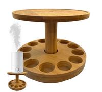 Bois Aromatics Oil Storage Storage Rack | Parfums Oily Organisateur | Support Ensemble Kit de Système d'Unité | Présentoir à Cosmétique 2 Niveaux Huiles parfumées Porte-Bouteille pour diffuseur