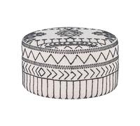 Bois & Chiffons Pouf Tribal - Noir/Blanc