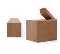 Bois collé acajou sur mesure 80 x 80 mm [350-1000 mm de longueur] - Planche de contreplaqué avec lamelles continues - Imperméable encollé et séché techniquement (bois collé acajou, 80 x 80 x 700 mm)