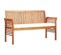 Bois d'Acacia Massif Banc de Jardin à 3 Places avec Coussin 150 cm vidaXL