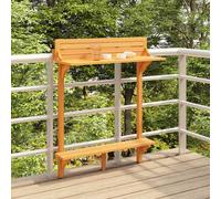 vidaXL Table de bar de balcon 90x37x122,5 cm Bois d'acacia massif