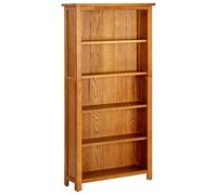 Bois de Chêne Massif Bibliothèque à 6 Etagères Rangement Armoire Livres vidaXL