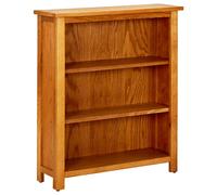 Bois de Chêne Massif Bibliothèque à 6 Etagères Rangement Armoire Livres vidaXL