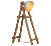 Bois de Manguier Massif Lampadaire Laiton E27 Lampe sur Pied Eclairage vidaXL