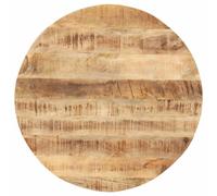 Dessus de table Bois de manguier solide Rond 15 16 mm 80 cm