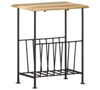 vidaXL Porte-revues 40x30x50 cm Bois de manguier solide et acier Multicolore