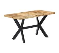 Bois de Manguier Solide Table de Salle à Manger Blanc Dîner Cuisine vidaXL