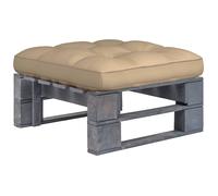 vidaXL Tabouret de jardin à palettes Noir Bois de pin imprégné