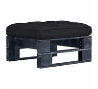 Bois de Pin Imprégné de Noir Pouf Palette de Jardin Terrasse Patio vidaXL