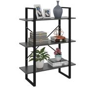 Bois de Pin Massif Bibliothèque à 3 Niveaux Blanc 80x30x105 cm Etagère vidaXL